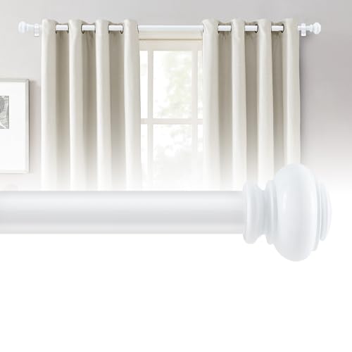 BellaHills 76-150 cm Vorhangstange mit Kappenknäufen mit Halterungen, Teleskop Gardinenstange 25 mm Durchmesser Gardinenstange Verstellbare Dekorative für Wohnzimmer, Weiß BellaHills 76-150 cm Vorhangstange mit Kappenknäufen mit Halterungen, Teleskop Gardinenstange 25 mm Durchmesser Gardinenstange Verstellbare Dekorative für Wohnzimmer, Weiß von BellaHills