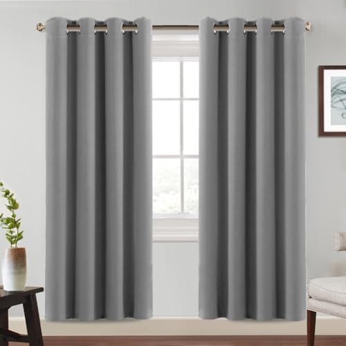 BellaHills Blickdichte Vorhänge mit Ösen Gardinen 2er Set H245 x B140 cm, Verdunkelungsvorhang Thermovorhang Hitzeschutz, Ösenvorhang für Schlafzimmer Wohnzimmer, Dunkelgrau BellaHills Blickdichte Vorhänge mit Ösen Gardinen 2er Set H245 x B140 cm, Verdunkelungsvorhang Thermovorhang Hitzeschutz, Ösenvorhang für Schlafzimmer Wohnzimmer, Dunkelgrau von BellaHills