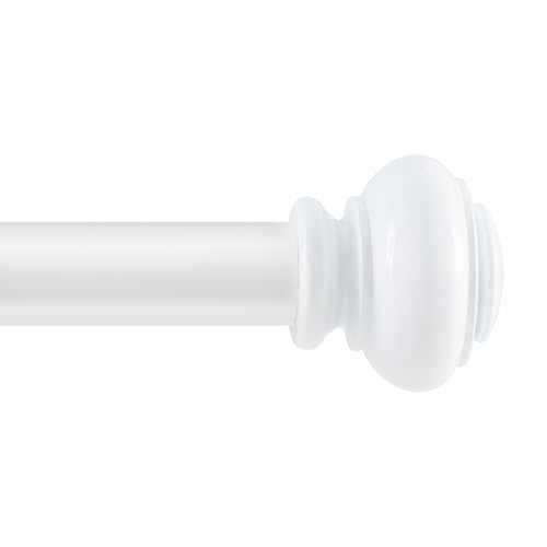 BellaHills Gardinenstangen für Fenster, 25 mm, einzelne Gardinenstange mit klassischen Endstücken, 76 bis 190 cm, verstellbare Gardinenstange mit Halterungen, Beschläge-Set für Wohnzimmer & Tür, Weiß BellaHills Gardinenstangen für Fenster, 25 mm, einzelne Gardinenstange mit klassischen Endstücken, 76 bis 190 cm, verstellbare Gardinenstange mit Halterungen, Beschläge-Set für Wohnzimmer & Tür, Weiß von BellaHills