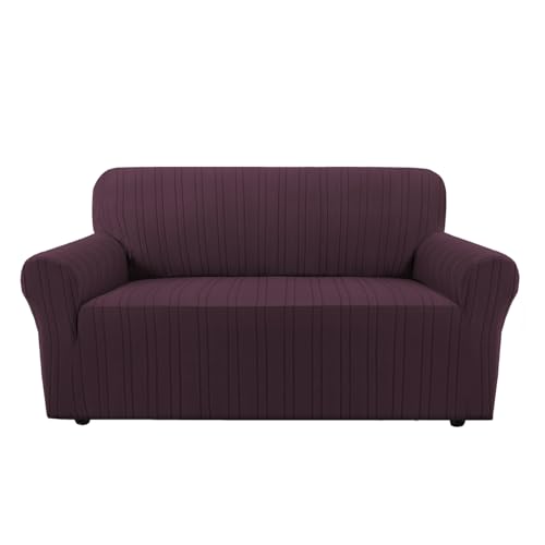 BellaHills High Stretch Sofa Überzug Moderne Sofaüberwurf Elastische Sofabezug für Wohnzimmer Protector für Hunde Haustiere, 2 Sitzer (135-165CM), Braun von BellaHills