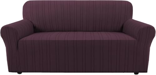 BellaHills High Stretch Sofa Überzug Moderne Sofaüberwurf Elastische Sofabezug für Wohnzimmer Protector für Hunde Haustiere, 3 Sitzer (185-215CM), Braun von BellaHills