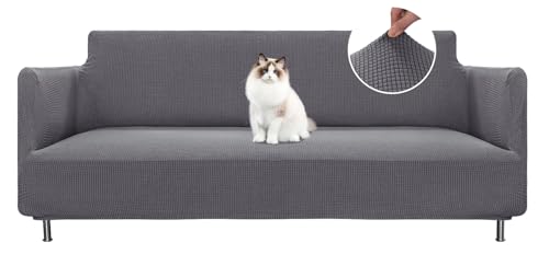 BellaHills Stretch Söderhamn Sofa Überzug Übergröße 3 Sitzer (215-250cm), Wasserdicht Sofabezug Für Hunde Katzen, Grau von BellaHills