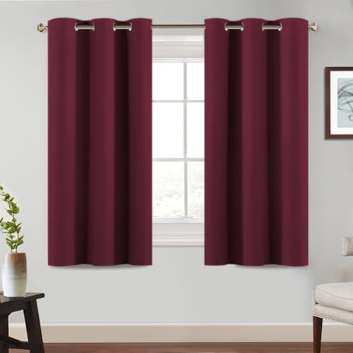 BellaHills Verdunklungsvorhänge Gardinen 2er Set H137 x B117 cm, Blickdicht Gardinen mit Ösen für Schlafzimmer Thermogardine Kälteschutz Vorhang Blickdicht, Burgundisch BellaHills Verdunklungsvorhänge Gardinen 2er Set H137 x B117 cm, Blickdicht Gardinen mit Ösen für Schlafzimmer Thermogardine Kälteschutz Vorhang Blickdicht, Burgundisch von BellaHills
