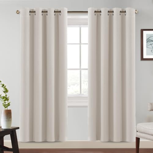 BellaHills Verdunklungsvorhänge Gardinen 2er Set H245 x B140 cm Vorhänge Blickdicht Wohnzimmer Curtains mit ösen, Ösenvorhang für Schlafzimmer, Elfenbeinweiß BellaHills Verdunklungsvorhänge Gardinen 2er Set H245 x B140 cm Vorhänge Blickdicht Wohnzimmer Curtains mit ösen, Ösenvorhang für Schlafzimmer, Elfenbeinweiß von BellaHills