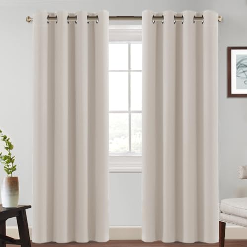 BellaHills Verdunklungsvorhänge Gardinen 2er Set H260 x B140 cm Vorhänge Blickdicht Wohnzimmer Curtains mit ösen, Ösenvorhang für Schlafzimmer, Elfenbeinweiß BellaHills Verdunklungsvorhänge Gardinen 2er Set H260 x B140 cm Vorhänge Blickdicht Wohnzimmer Curtains mit ösen, Ösenvorhang für Schlafzimmer, Elfenbeinweiß von BellaHills