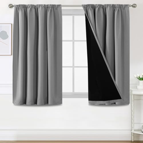 BellaHills Vorhang 100% Blickdicht mit Kräuselband 2er Set Vorhang gegen Kälte Doppellagige Vorhänge Thermogardine Wärmeisolierend Verdunklungsvorhänge H 137 x B 117 cm, Taubengrau BellaHills Vorhang 100% Blickdicht mit Kräuselband 2er Set Vorhang gegen Kälte Doppellagige Vorhänge Thermogardine Wärmeisolierend Verdunklungsvorhänge H 137 x B 117 cm, Taubengrau von BellaHills