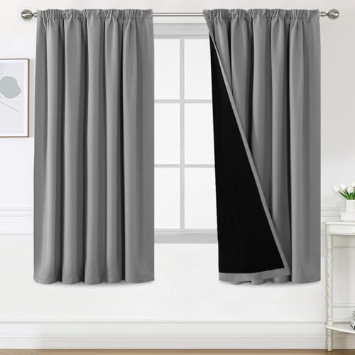 BellaHills Vorhang 100% Blickdicht mit Kräuselband 2er Set Vorhang gegen Kälte Doppellagige Vorhänge Thermogardine Wärmeisolierend Verdunklungsvorhänge H175 x B140 cm, Taubengrau BellaHills Vorhang 100% Blickdicht mit Kräuselband 2er Set Vorhang gegen Kälte Doppellagige Vorhänge Thermogardine Wärmeisolierend Verdunklungsvorhänge H175 x B140 cm, Taubengrau von BellaHills