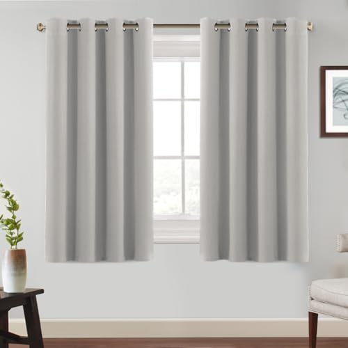 BellaHills Vorhang Verdunkelung Blickdicht Gardinen Wohnzimmer Thermovorhang mit Ösen Schlafzimmer Dicke Thermogardine Kälteschutz, 2er Set H145 x B140 cm(HöhexBreite), Pumice Stone von BellaHills