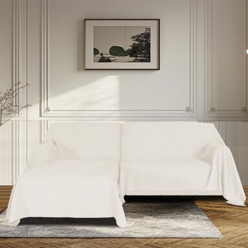 BellaHills Wasserdicht Sofabezug Ecksofa I Form Sofa Überzug Couchbezug Couch Überwurf 1/2/3 Sitzer Sofaschutz Sofaüberwurfe Couchschoner Sofabezüge für Hund Katze (Beige, 180230cm x 180279cm) von BellaHills