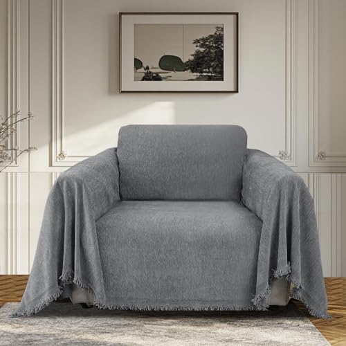 BellaHills Wasserdicht Sofaüberwurf 1/2/3 Sitzer L Form Sofa Couch Überzug Ecksofa, Universelle Sofa Überwurf, Sofabezug Pets Dog Couch überzug Chenille Sofaschutz für Wohnzimmer (Grau, 180x230cm) BellaHills Wasserdicht Sofaüberwurf 1/2/3 Sitzer L Form Sofa Couch Überzug Ecksofa, Universelle Sofa Überwurf, Sofabezug Pets Dog Couch überzug Chenille Sofaschutz für Wohnzimmer (Grau, 180x230cm) von BellaHills