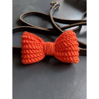 Hundehalsband Bogen - Orange Groß von BellaNBooDesigns
