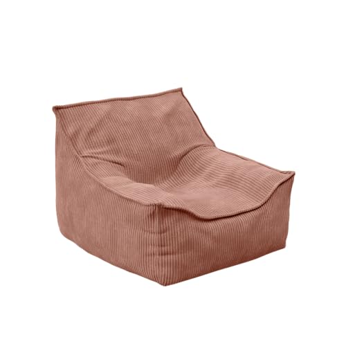 Bellabino Cleo Kindersitzsack – Sitzsack für Kinder aus Cord mit Füllung – Kindersessel Terrakotta 50x75x60 cm (HxTxB) von Bellabino