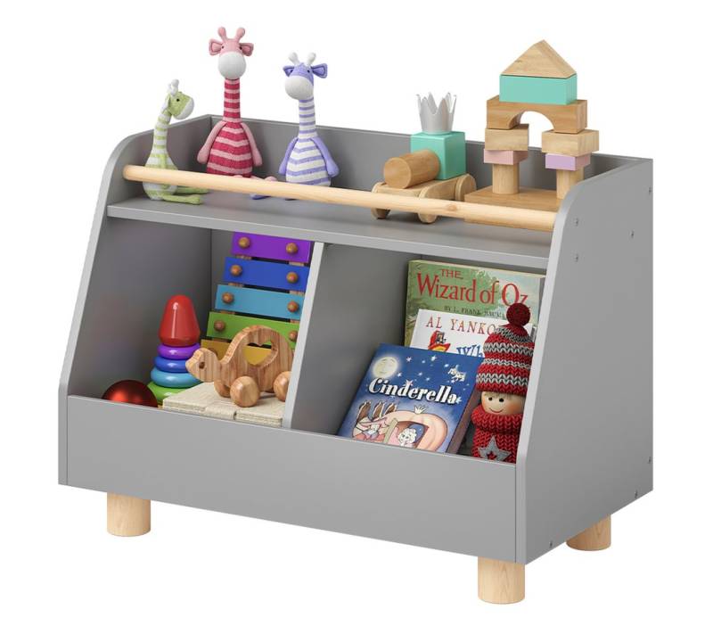 Bellabino Kinderregal Belly mit geräumigen Fächern und Ablagefläche, Spielzeugtruhe, Bücherregal, 2 Fächer für Spielzeug, 1 Ablagefläche, grau/natur Bellabino Kinderregal Belly mit geräumigen Fächern und Ablagefläche, Spielzeugtruhe, Bücherregal, 2 Fächer für Spielzeug, 1 Ablagefläche, grau/natur von Bellabino