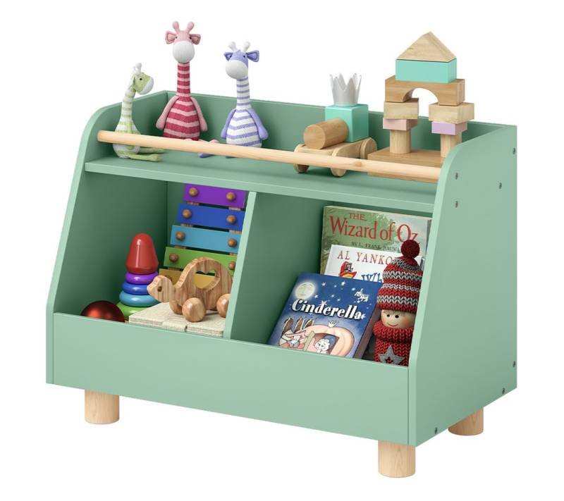 Bellabino Kinderregal Belly mit geräumigen Fächern und Ablagefläche, Spielzeugtruhe, Bücherregal, 2 Fächer für Spielzeug, 1 Ablagefläche, mintgrün/natur Bellabino Kinderregal Belly mit geräumigen Fächern und Ablagefläche, Spielzeugtruhe, Bücherregal, 2 Fächer für Spielzeug, 1 Ablagefläche, mintgrün/natur von Bellabino