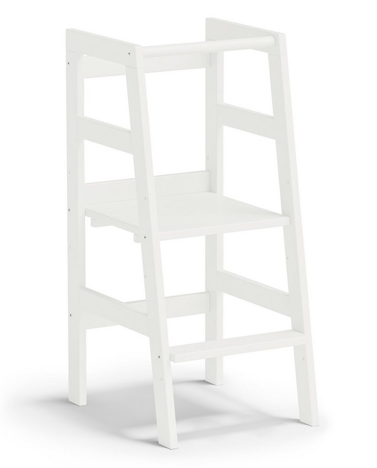 Bellabino Stehhilfe Milo (Lernturm weiß), aus Kiefer Massivholz, 3-fach höhenverstellbar von Bellabino