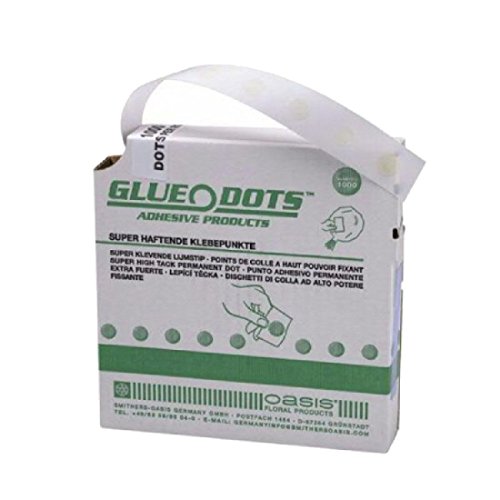 Bellaflor Oasis® Klebepunkte Glue Dots transparent 31-06125 Ø1cm 1000St.beidseitig klebend von Bellaflor