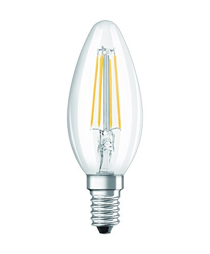 BELLALUX LED-Lampe, Sockel E14, Kaltweiß (4000K), Klares Filament, Kerzenform, Ersatz für herkömmliche 40W-Glühbirne, 1er-Pack von Bellalux