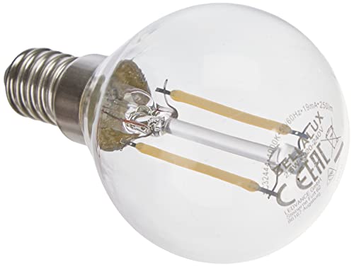 BELLALUX LED-Lampe, Sockel E14, Kaltweiß (4000K), Klares Filament, Tropfenform, Ersatz für herkömmliche 25W-Glühbirne, 1er-Pack von Bellalux