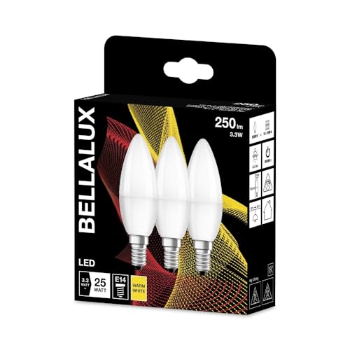 BELLALUX LED-Lampe, Sockel E14, Warmweiß (2700K), Matt, Kerzenform, Ersatz für herkömmliche 25W-Glühbirne, Doppel-Pack von Bellalux
