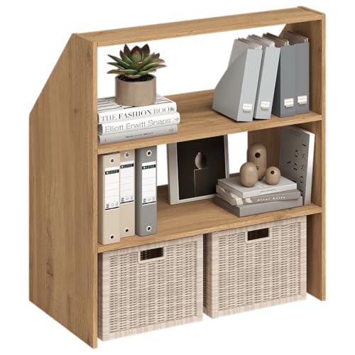 Bellamio Dachschrägenregal Aland Wandregal, Bücherregal, Regal für Dachschrägen mit 3 Abstellflächen in Eichenoptik, 100 x 90 x 50 cm Bellamio Dachschrägenregal Aland Wandregal, Bücherregal, Regal für Dachschrägen mit 3 Abstellflächen in Eichenoptik, 100 x 90 x 50 cm von Bellamio