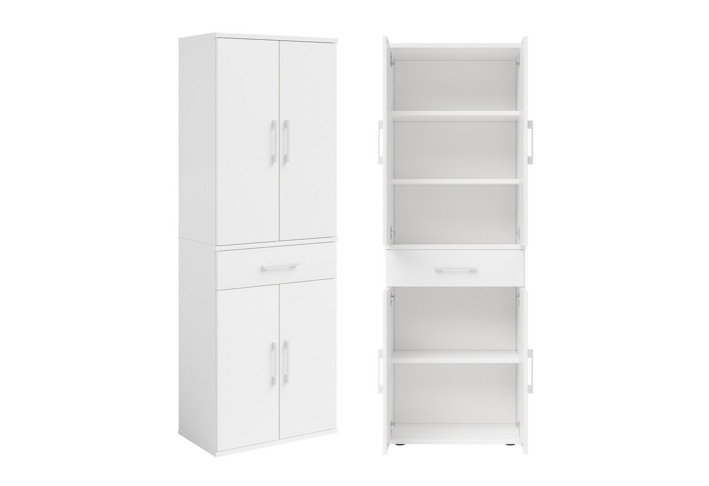 Bellamio Mehrzweckschrank Apol (Mehrzweckschrank Weiß) mit 2 Türen, robust, kratzfest, verschiedene Ausführungen von Bellamio