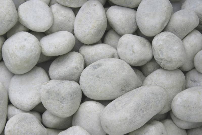 Kies Bianco Carrara 40 - 60 mm weiß 25 kg von Bellamoli Granulati