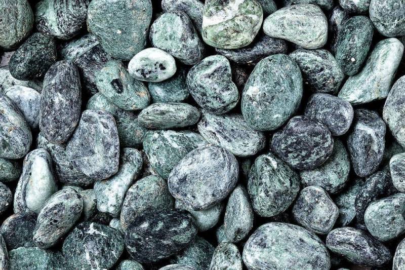 Kies Verde Alpi 40 - 60 mm grün 25 kg von Bellamoli Granulati
