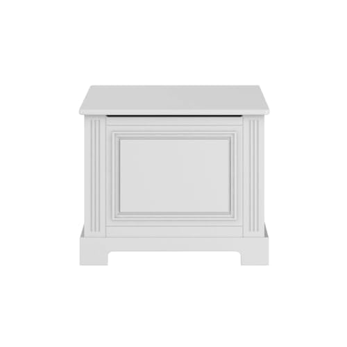 BELLAMY, Spielzeugkiste Ines I geräumiger Truhe mit Deckel Und Aufbewahrung von Spielzeug I für Kinderzimmer Und sicherer Verschluss Und Truhe mit Deckel Und Spielzeugbox (elegant white) von Bellamy