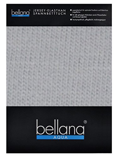 bellana® Aqua Jersey Multifunktions-Spannbettlaken für Wasserbetten in Normal- und Übergrößen, 90-100-120x200-220 cm in Silber von Bellana