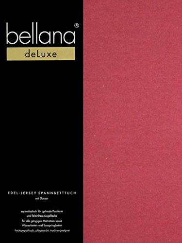 Bellana® Deluxe Spannbetttuch für Wasserbetten und Boxspringbetten, 180-200 x 200-220 cm, Bordeaux von Bellana