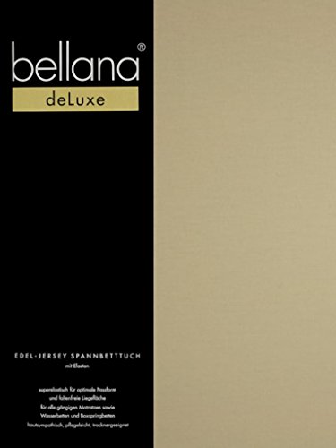 bellana® Deluxe Spannbetttuch für Wasserbetten und Boxspringbetten, 90-120 x 200-220 cm, Creme von Bellana