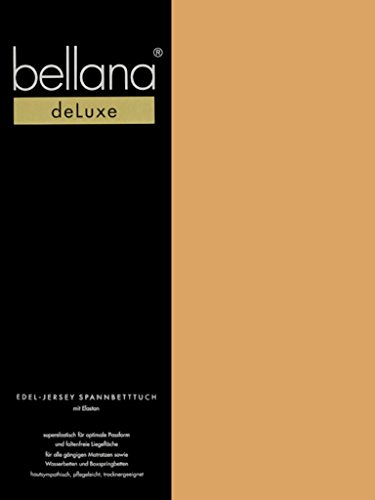 bellana® Deluxe Spannbetttuch für Wasserbetten und Boxspringbetten, 90-120 x 200-220 cm, Mandarine von Bellana