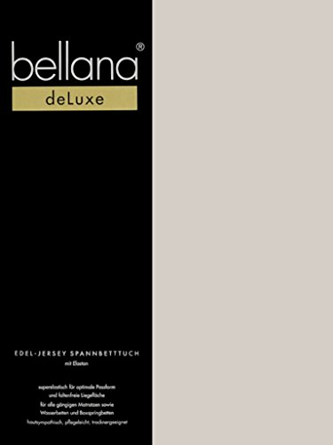bellana® Deluxe Spannbetttuch für Wasserbetten und Boxspringbetten, 90-120 x 200-220 cm, Taupe von bellana