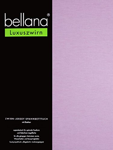 Bellana® Luxuszwirn Jersey Spannbetttuch für Wasserbetten und Boxspringbetten, 180-200 x 200-220 cm, Lavendel von Bellana