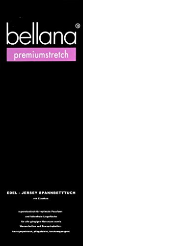 bellana® premiumstretch Edel-Elastic-Jersey Spannbetttuch für Wasserbetten und Boxspringbetten, 90-120 x 200-220 cm, Weiss von Bellana