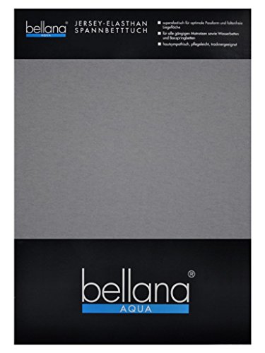 bellana® Aqua Jersey Multifunktions-Spannbettlaken für Wasserbetten in Normal- und Übergrößen, 140-160x200-220 cm in grau von Bellana