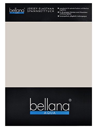 bellana® Aqua Jersey Multifunktions-Spannbettlaken für Wasserbetten in Normal- und Übergrößen, 180-200x200-220 cm in Taupe von bellana