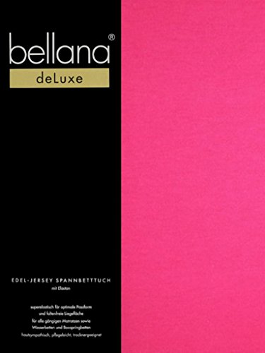 bellana® Deluxe Spannbetttuch für Wasserbetten und Boxspringbetten, 140-160 x 200-220 cm, Fuchsia von Bellana
