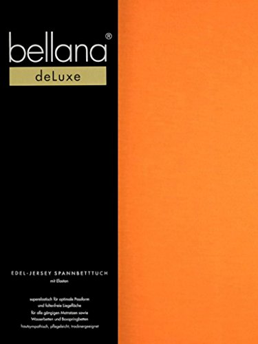 bellana® Deluxe Spannbetttuch für Wasserbetten und Boxspringbetten, 140-160 x 200-220 cm, Papaya von Bellana