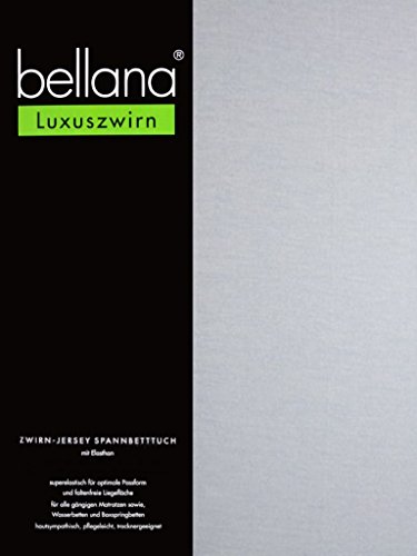 bellana® Luxuszwirn Jersey Spannbetttuch für Wasserbetten und Boxspringbetten, 180-200 x 200-220 cm, Mittelblau von Bellana