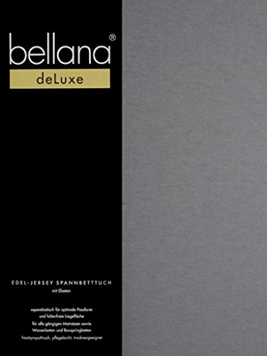 bellana® Deluxe Spannbetttuch für Wasserbetten und Boxspringbetten, 140-160 x 200-220 cm, grau von bellana