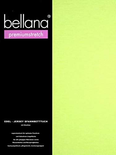 bellana® premiumstretch Edel-Elastic-Jersey Spannbetttuch für Wasserbetten und Boxspringbetten, 90-120 x 200-220 cm, moos von Bellana