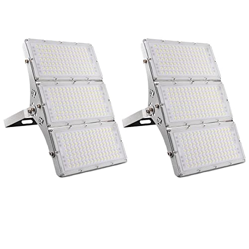 Bellanny 2 Pack LED Strahler 300W 30000LM Superhell LED Scheinwerfer, 6500K Kaltweiß LED Flutlicht Außen - IP65 Wasserdicht LED Fluter Außenstrahler Wandleuchten für Garten Auffahrt Garage Terrassen von Bellanny