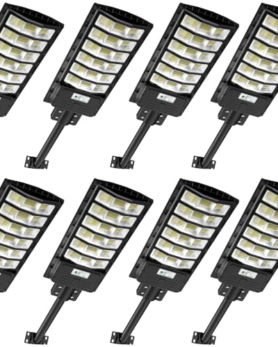 Bellanny 600W Solar Straßenlaterne, 6500K LED Strahler mit Bewegungsmelder Sensor, 8 Stück Solarlampen Straßenleuchte Wandleuchte Wegeleuchte Außen-Sicherheitsbeleuchtung für Garten Hof Garage Straßen Bellanny 600W Solar Straßenlaterne, 6500K LED Strahler mit Bewegungsmelder Sensor, 8 Stück Solarlampen Straßenleuchte Wandleuchte Wegeleuchte Außen-Sicherheitsbeleuchtung für Garten Hof Garage Straßen von Bellanny