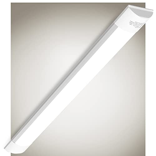 Bellanny Led Röhre 60cm 20W 2000LM Werkstattlampe IP20 Wasserfest Feuchtraumleuchte Led 4000K-4500K Neutralweiß LED Lichtleiste LED Deckenleuchte garagenlampe led für Küche Werkstatt Büro Warenhaus von Bellanny