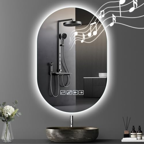 Bellanny Badspiegel mit Beleuchtung 75*50cm | LED Spiegel Wandspiegel Badezimmerspiegel mit Bluetooth | Kosmetikspiegel Schminkspiegel mit 3 Lichtfarben,Dimmbar, Antibeschlag, IP44,Horizontal/vertikal Bellanny Badspiegel mit Beleuchtung 75*50cm | LED Spiegel Wandspiegel Badezimmerspiegel mit Bluetooth | Kosmetikspiegel Schminkspiegel mit 3 Lichtfarben,Dimmbar, Antibeschlag, IP44,Horizontal/vertikal von Bellanny
