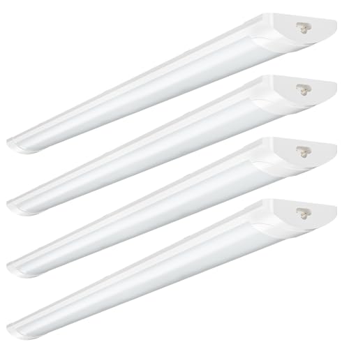 Bellanny LED Feuchtraumleuchte 115CM Werkstattlampe | 40W 4800LM Verknüpfbar LED Werkstatt Deckenleuchte Röhre Licht, IP54 Wasserdicht 4500K Neutralweiß Neonröhre für Wohnzimmer Büro Garage Keller,4er von Bellanny