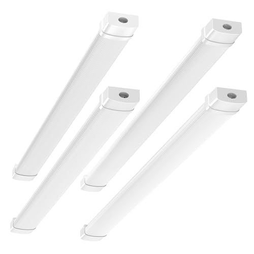 Bellanny LED Feuchtraumleuchte 90CM Werkstattlampe, 4pcs 30W 3600LM Verknüpfbar LED Werkstatt Deckenleuchte Röhre Licht, IP65 Wasserdicht 6500K Kaltweiß Kellerlampe für Wohnzimmer Küche Büro Garage von Bellanny