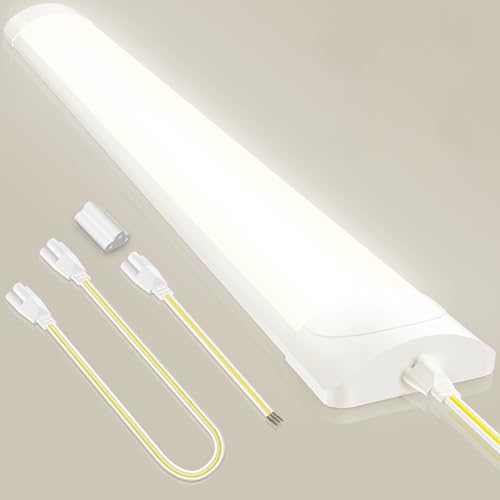 Bellanny LED Feuchtraumleuchte 90CM Werkstattlampe | 30W 3600LM Verknüpfbar LED Werkstatt Deckenleuchte Röhre Licht, IP54 Wasserdicht 4500K Neutralweiß Deckenlampe für Wohnzimmer Büro Garage Keller von Bellanny