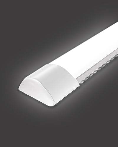 Bellanny LED Deckenleucht Röhre Licht 60cm, 20W 2400LM LED Feuchtraumleuchte Leuchtstoffröhre - 6500K Kaltweiß 130° Abstrahlwinkel Tube Lichtleiste für Wohnzimmer Küche Garage Werkstatt Büro von Bellanny